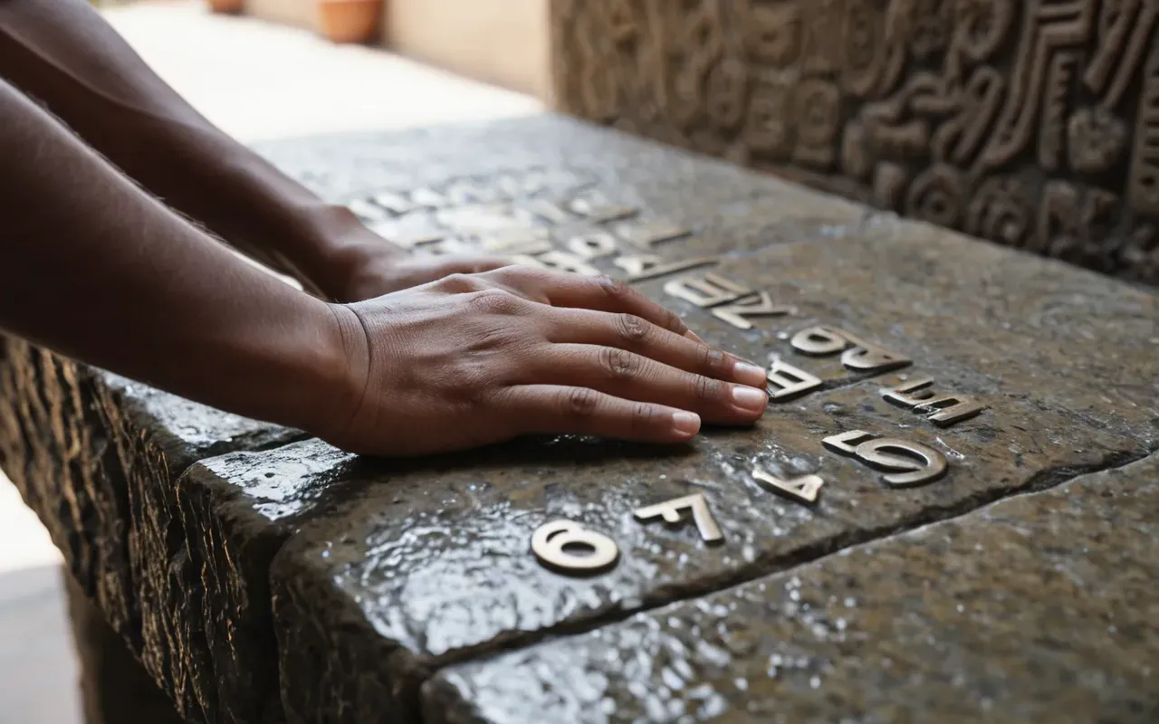 dokunsal terapi huzur taş dokusu Close-up of hands gently touching a smooth stone surface in soft natural light, calm and peaceful atmosphere, neutral color palette focusing on texture and tranquility without any text or identifiable objects.